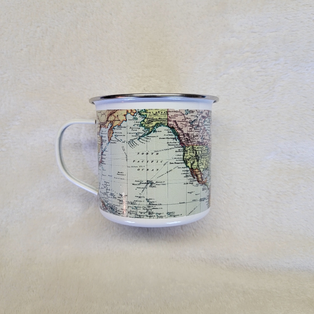 Vintage rimmed coffee mug